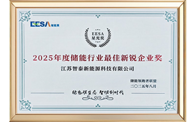 2025年度储能行业最佳新锐企业奖